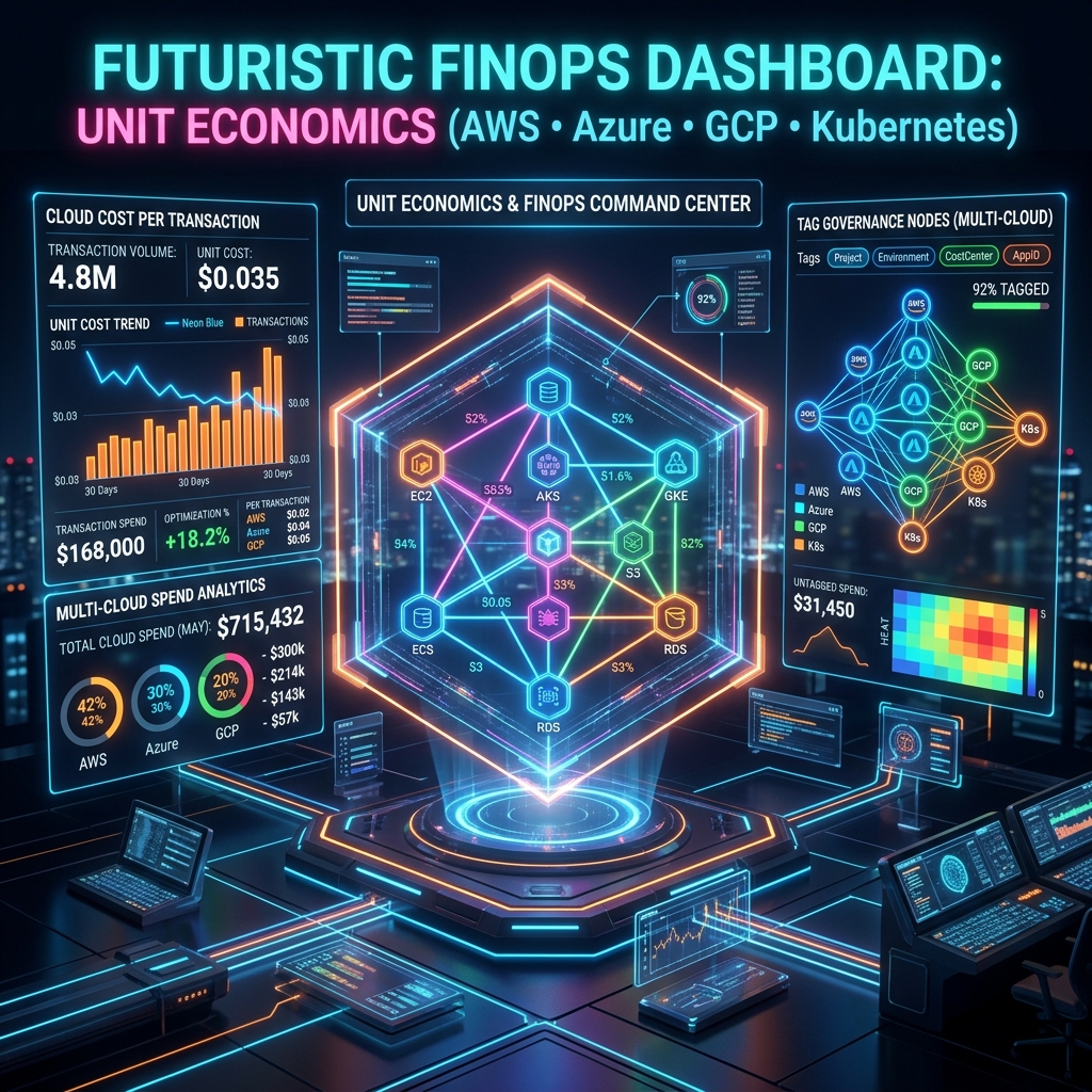 Varcio FinOps & Cloud Cost Optimization: Unit Economics, Tag Governance & Anomaly Prevention